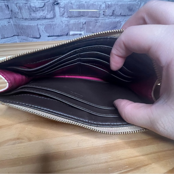 Coach Tattersall Coated Canvas Wristlet Wallet - Picture 6 of 9